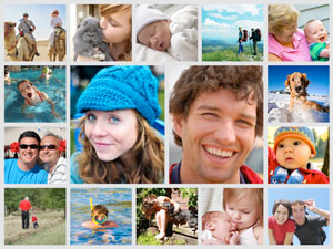 new option collage with more than one central photo