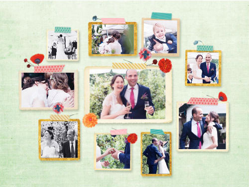 wedding photos collage