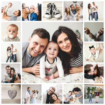 Grid with large photo